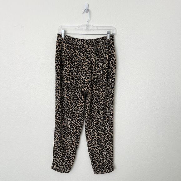 [J. Crew Factory] Jamie Pant Pull On Elastic Waist Leopard Print Trousers Size 8 - Picture 3 of 11